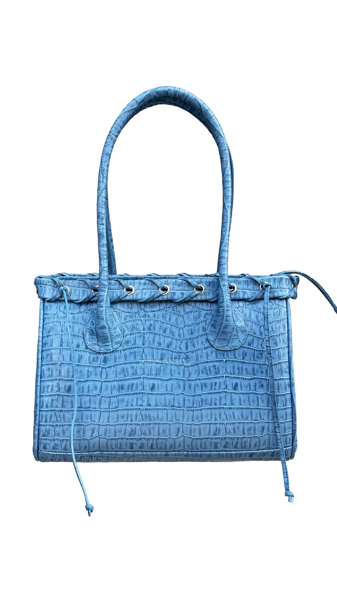 Cornamusa Bag Croco Baby Blue