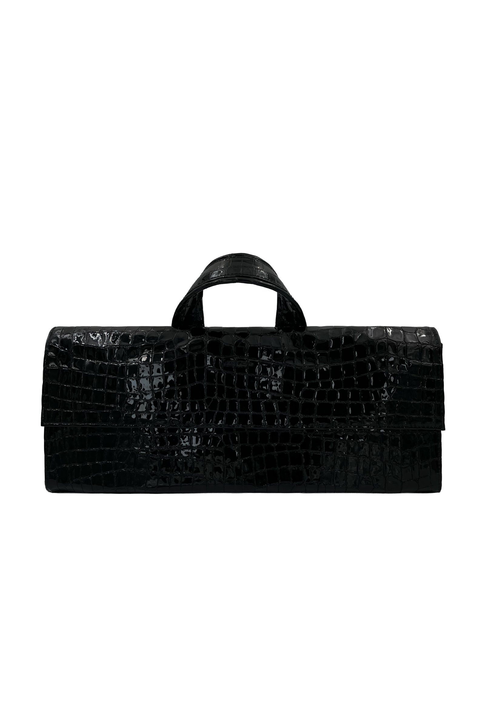 Teddy Bag Black Patent Croco - Imagen 3
